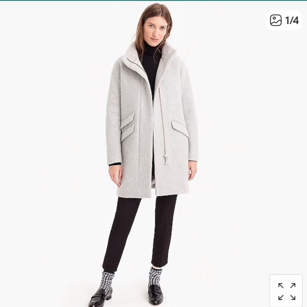 J Crew Cocoon Coat Grey